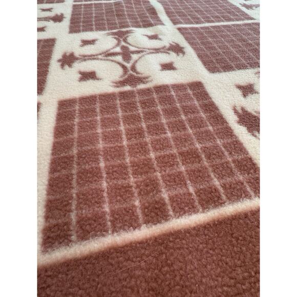 STUNNING PINK BLANKET! Korean-Japan Synthetic Fiber REVERSABLE,76" x 68",Vintage - Picture 9 of 11